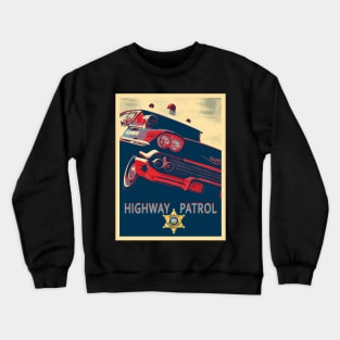 highway patrol - police car Crewneck Sweatshirt